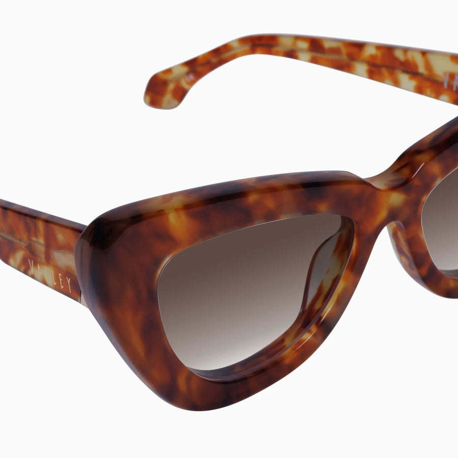 VALLEY EYEWEAR - Lafayette Maple Tort w. IGold Metal/Brown Gradient Lens