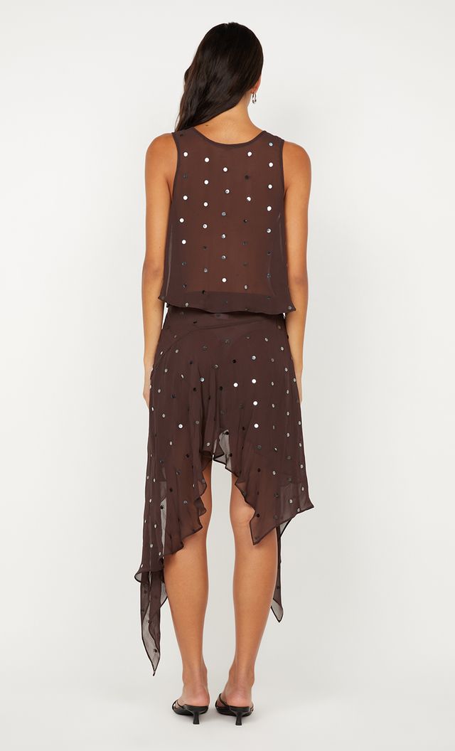 Bec + Bridge - Arielle Shell Top in Dark Chocolate
