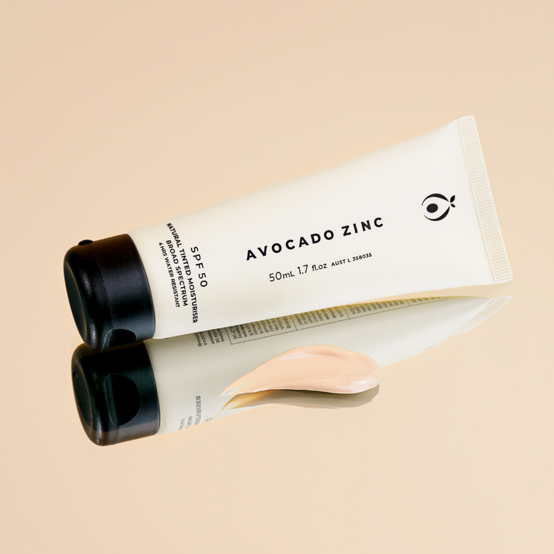 AVOCADO ZINC - SPF 50 Natural Tinted Moisturiser Broad Spectrum (4hrs Water Resistant)