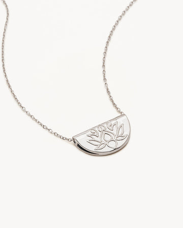 By Charlotte - Lotus Short Necklace - Sterling Silver