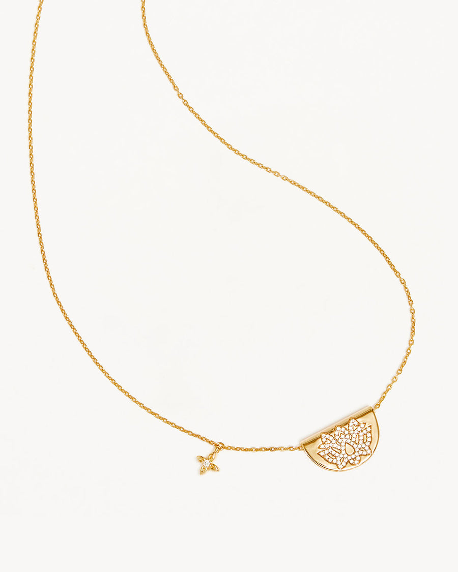 By Charlotte - Live in Light Lotus Necklace - Gold Vermeil