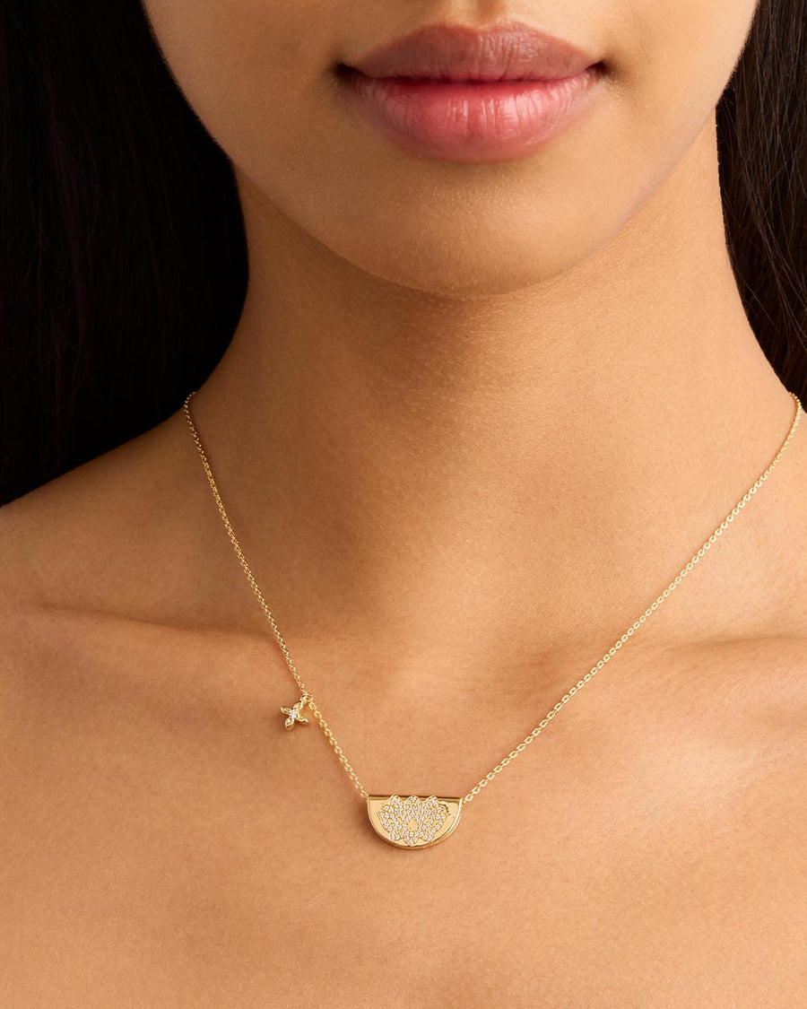 By Charlotte - Live in Light Lotus Necklace - Gold Vermeil