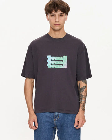 Thrills - Orbital Box Fit Oversized Tee in Dark Charcoal