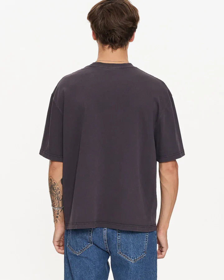 Thrills - Orbital Box Fit Oversized Tee in Dark Charcoal