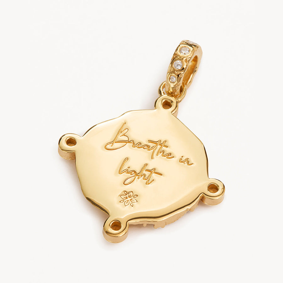 By Charlotte - Breathe in Light Necklace Pendant - Gold