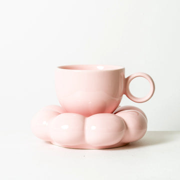 Mug & Saucer in Pink