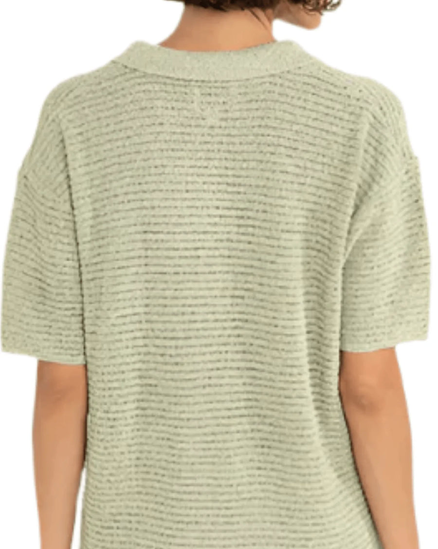 Rhythm - Abby Knit Shirt Dress in Fern