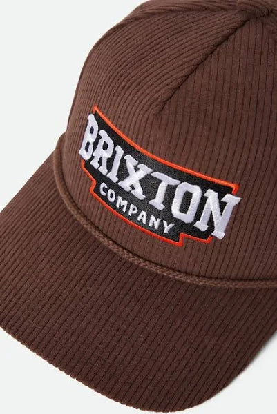 Brixton - Pierson C NP MP SNPK Cord Cap in Pinecone Brown
