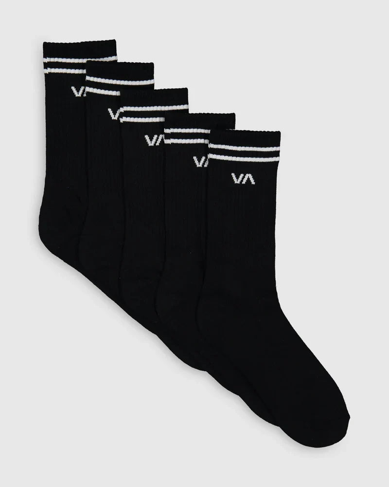 RVCA - Union Sock 5 Pack III in Black