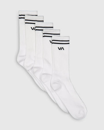 RVCA - Union Sock 5 Pack III in White