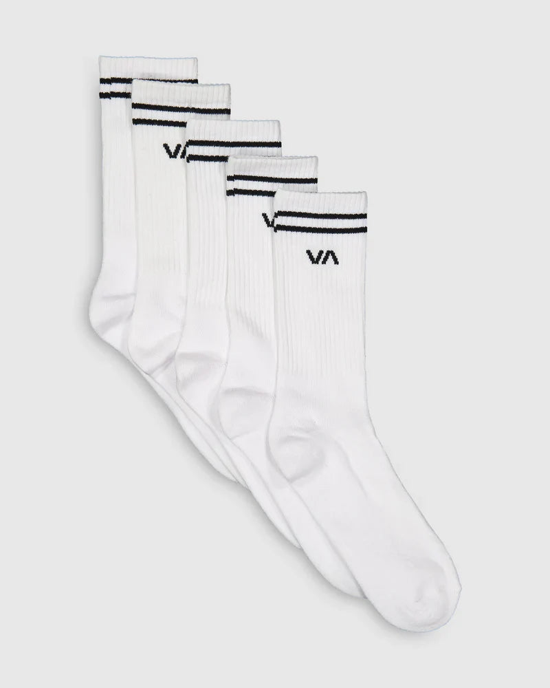 RVCA - Union Sock 5 Pack III in White