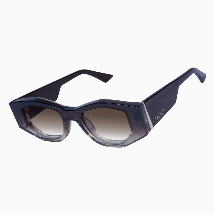 VALLEY EYEWEAR - Valiant Smokey Quartz Fade w. Gun Metal/Brown Gradient Lens.