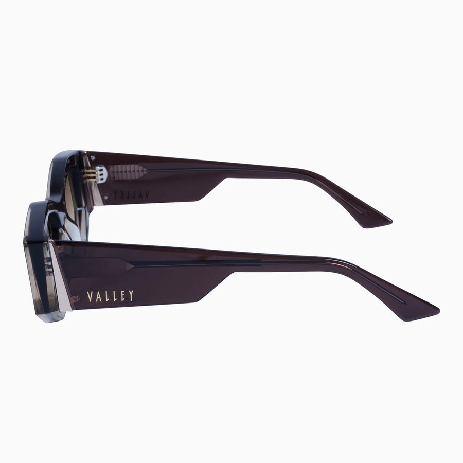 VALLEY EYEWEAR - Valiant Smokey Quartz Fade w. Gun Metal/Brown Gradient Lens.