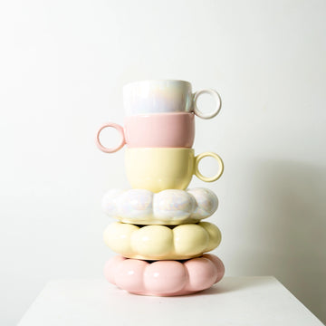 Mug & Saucer in Pearl