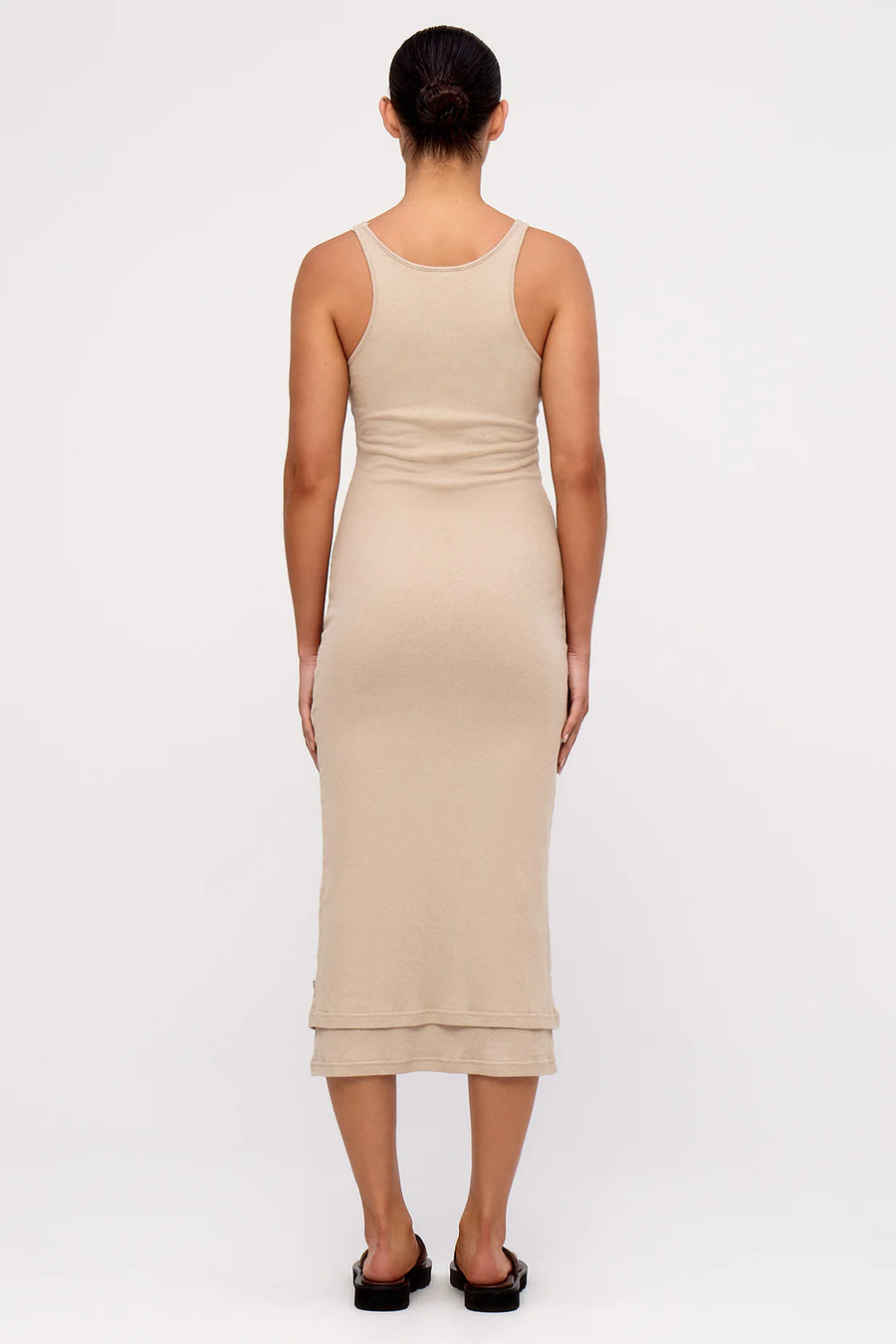 ZULU & ZEPHYR - Rib Hemp Jersey Midi Dress in Husk