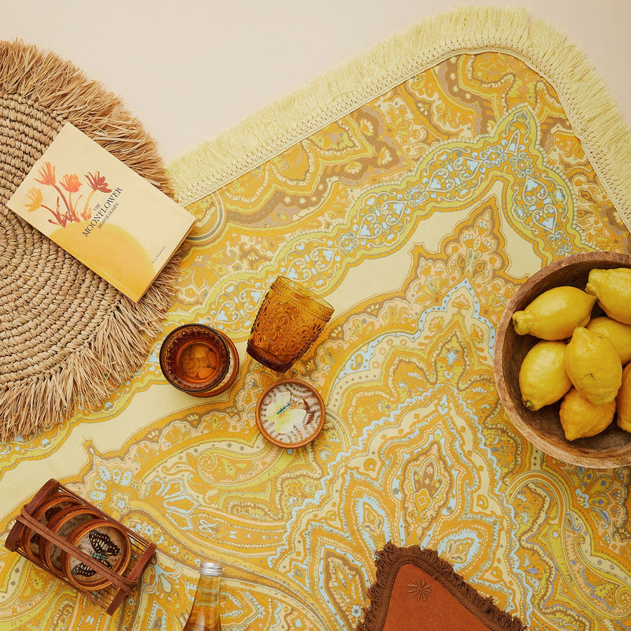 Wandering Folk - Topanga Picnic Rug in Sun