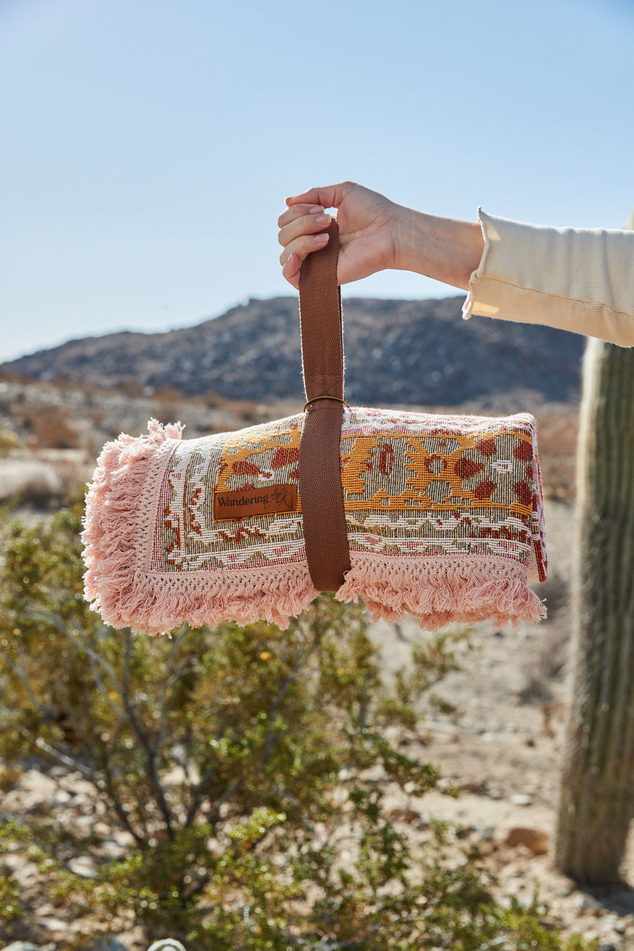 Wandering Folk - Wandering Throw in Pink Sands